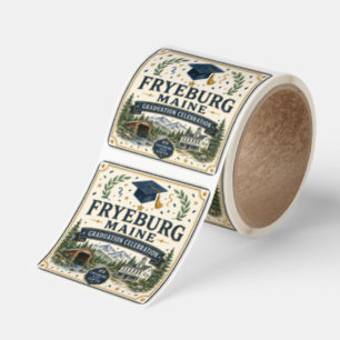 Fryeburg Maine Graduation Celebration Square Sticker