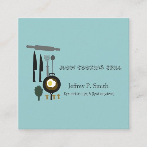 Kitchen Weapons Catering Chef Designs Business Card Template