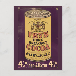 Fry's Cocoa Vintage Ad Postcard