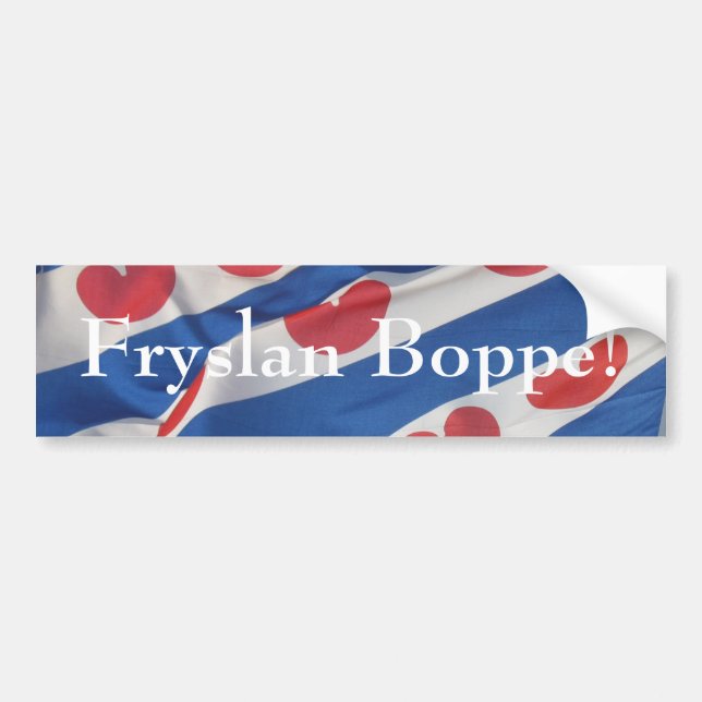 Fryslan Boppe Frisian Flag Bumper Sicker Friesland Bumper Sticker (Front)