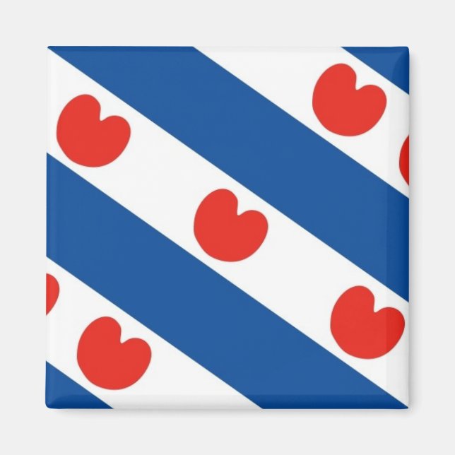 Fryslan, Friesland Frisian Flag Fridge Magnet (Front)