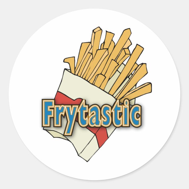 Frytastic ~ French Fries Fantastic Junk Foods Classic Round Sticker (Front)