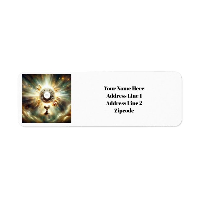 FS Communion Host and Chalice Expressionist Effect Label (Front)