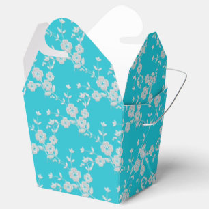 FS Style 1-Aqua-White-PARTY FAVOR BOXES take out