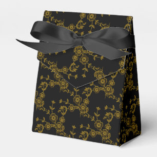 FS Style 1-Black-Gold-PARTY FAVOR BOXES,tent Boxes