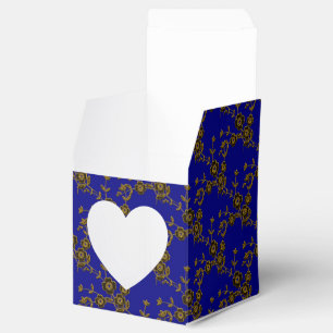 FS Style 1-Blue-Gold 2-PARTY FAVOR BOXES,heart box