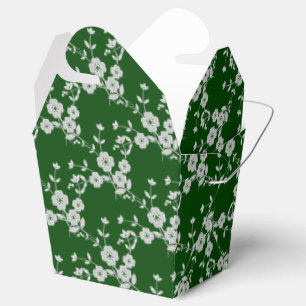 FS Style 1-Green-White-FAVOR BOXES,take out style Favor Boxes