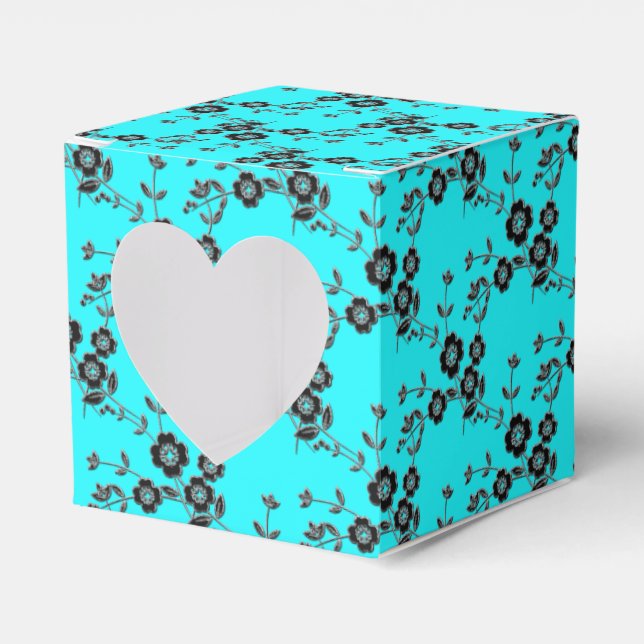 FS Style 1-Robins Egg Sil-FAVOR BOXES heart box (Front Side)