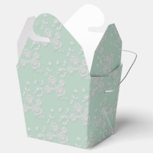 FS Style 1-SEAFOAM-White-FAVOR BOXES, take out Favor Boxes