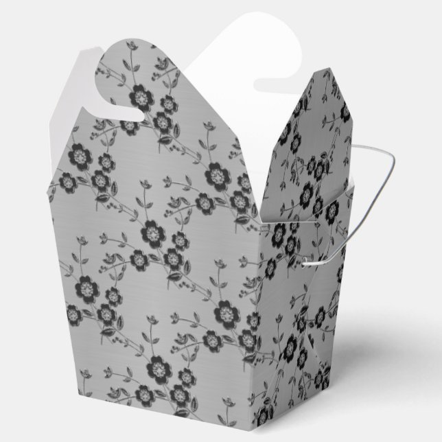 FS Style 1-Silver-PARTY FAVOR BOXES, take out Boxes (Opened)