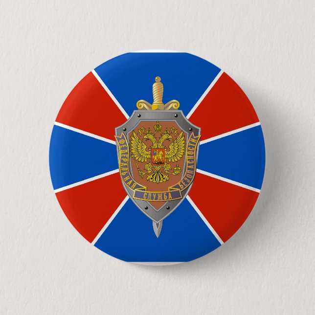 Fsb, Russia flag Pinback Button (Front)