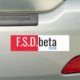 FSD beta Car Magnet