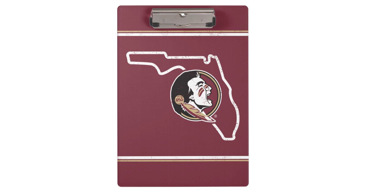 FSU | Classic Seminoles State Logo Clipboard | Zazzle