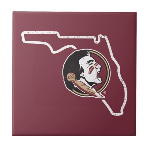 FSU  Classic Seminoles State Logo Tile