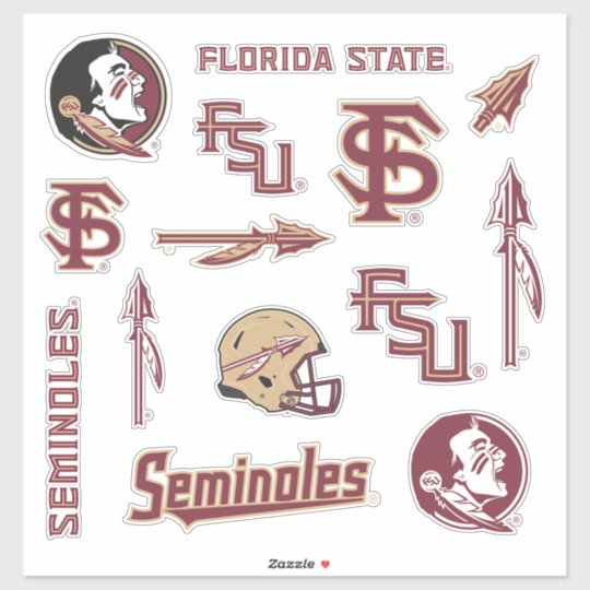 FSU Florida State Seminoles Logos Sticker | Zazzle.com