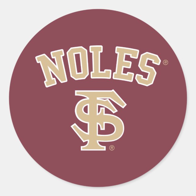 FSU Noles Classic Round Sticker (Front)