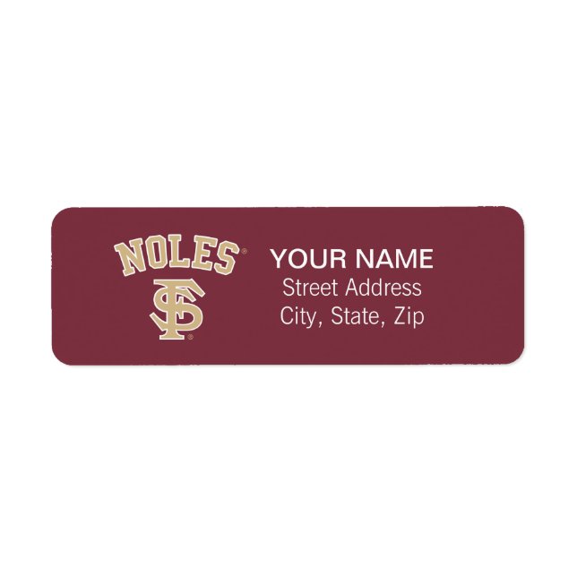FSU Noles Label (Front)
