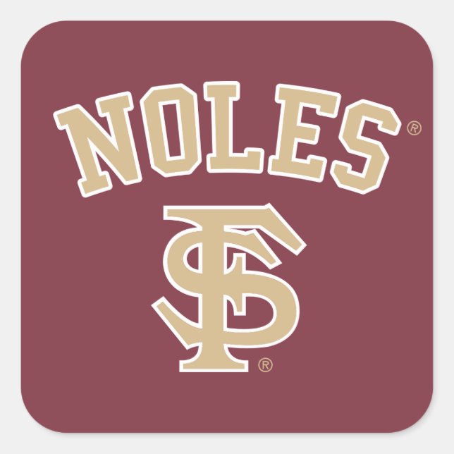 FSU Noles Square Sticker (Front)