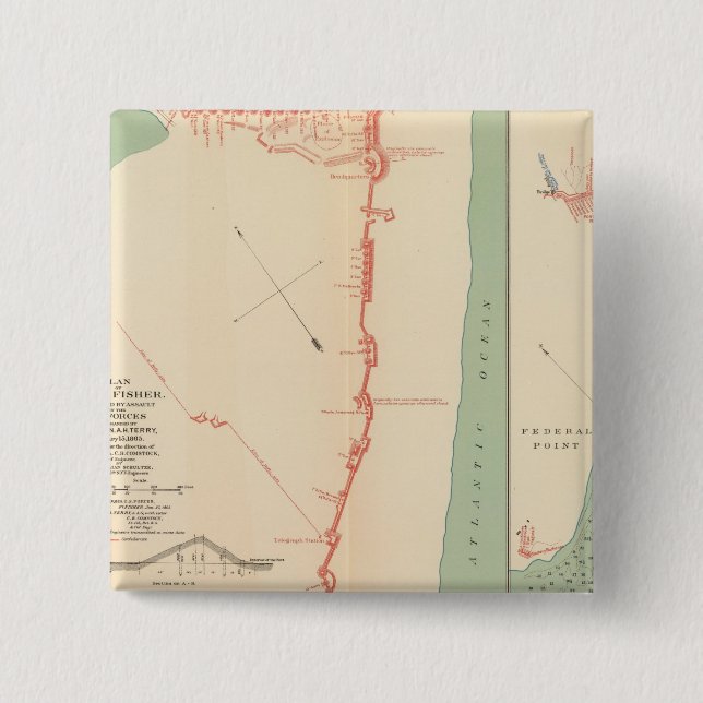 Ft Fisher Pinback Button (Front)