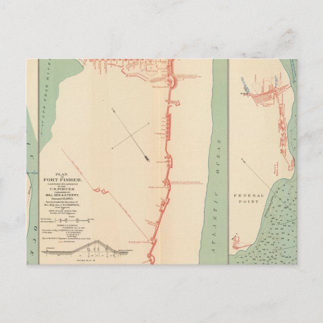 Ft Fisher Postcard (Front)