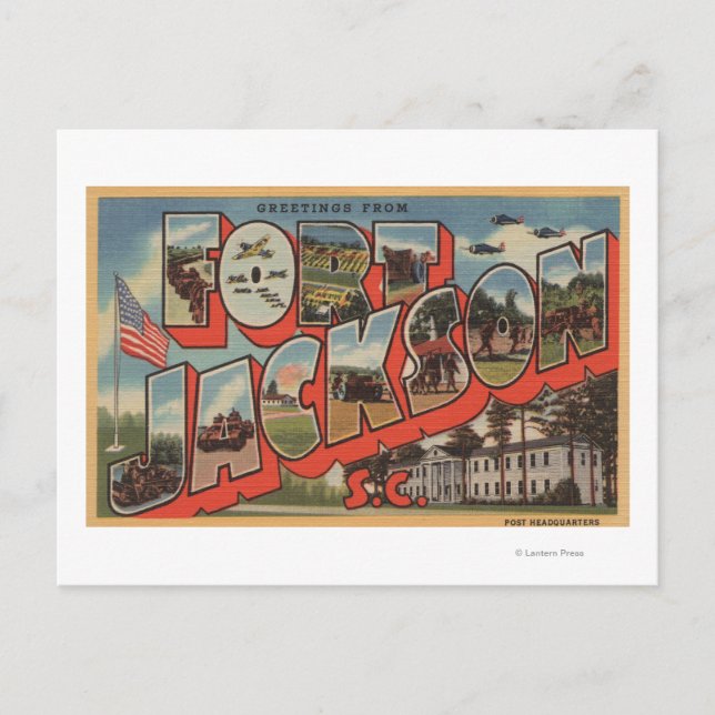 Ft. Jackson, South Carolina - Large Letter Scene Postcard (Front)