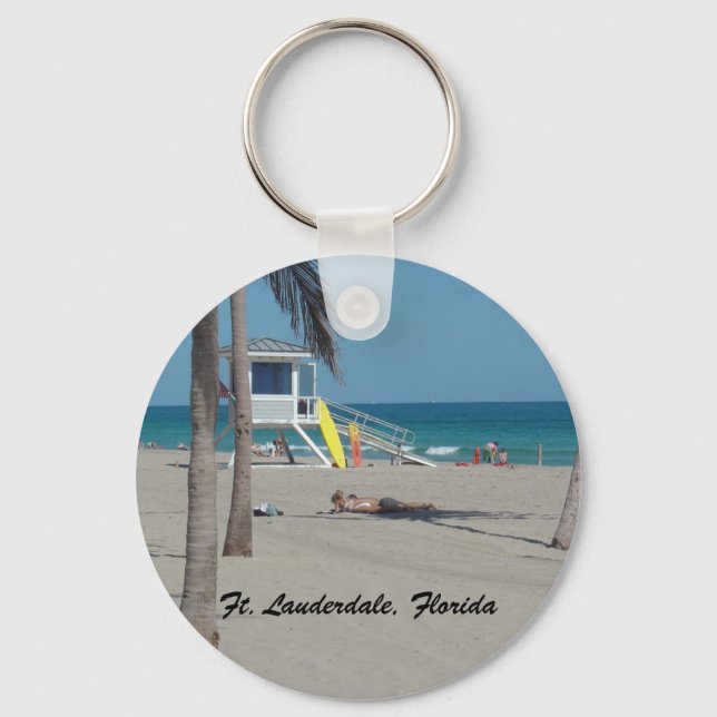 Ft Lauderdale Beach Lifeguard Stand Keychain (Front)