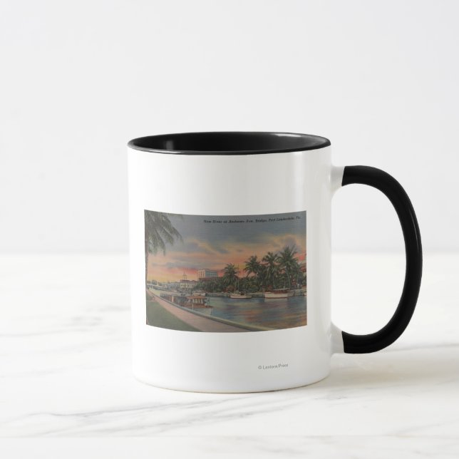 Ft. Lauderdale, FL - New River View & Andrews Mug (Right)