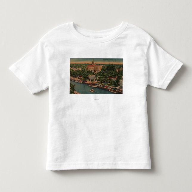 Ft. Lauderdale, FL - View of New River & Court Toddler T-shirt (Front)
