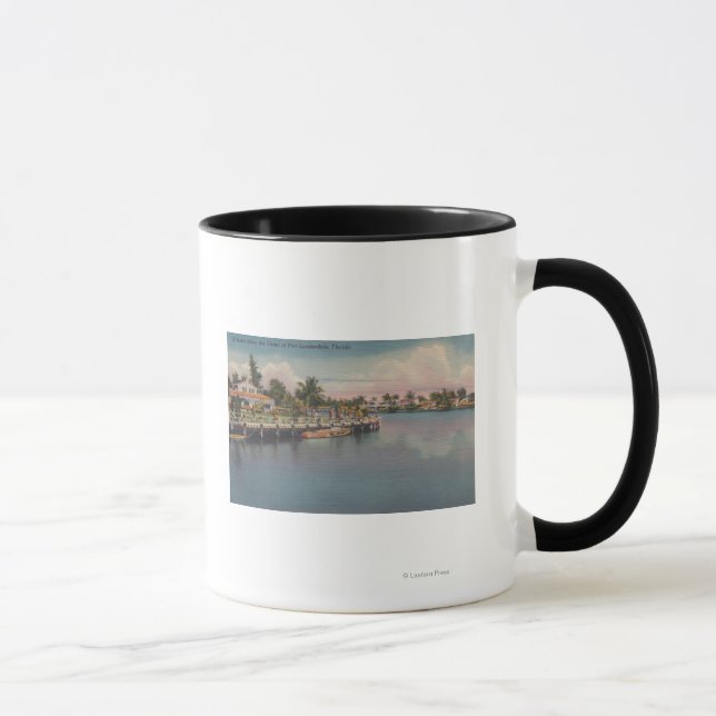 Ft. Lauderdale, Florida - Canal Scene Mug (Right)