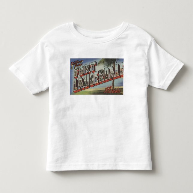 Ft. Lauderdale, Florida - Large Letter Scenes Toddler T-shirt (Front)
