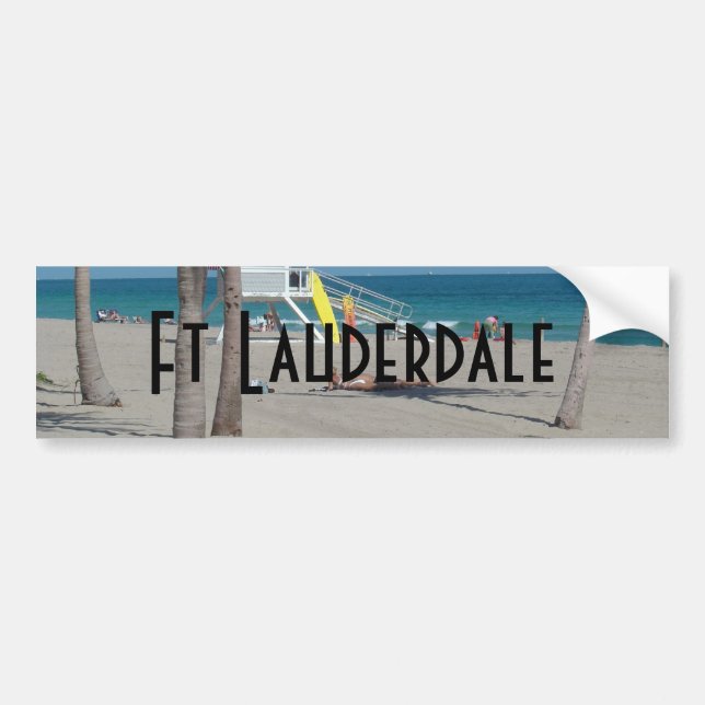 Ft Lauderdale Florida Lifeguard Stand Bumper Sticker (Front)