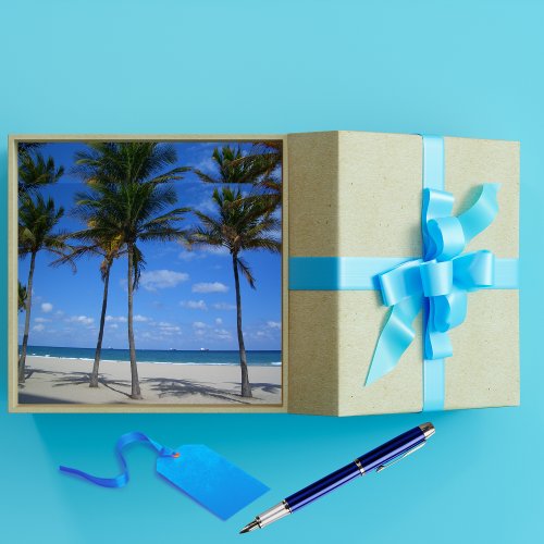 Ft Lauderdale Florida Sand Beach  Palm Trees Tissue Paper