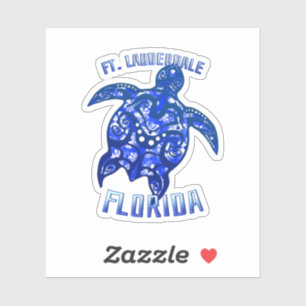 Ft Lauderdale Florida Vacation Tribal Turtle Sticker