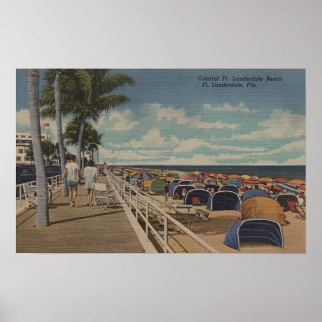 Ft. Lauderdale, Florida - View of Ft. L. Poster (Front)