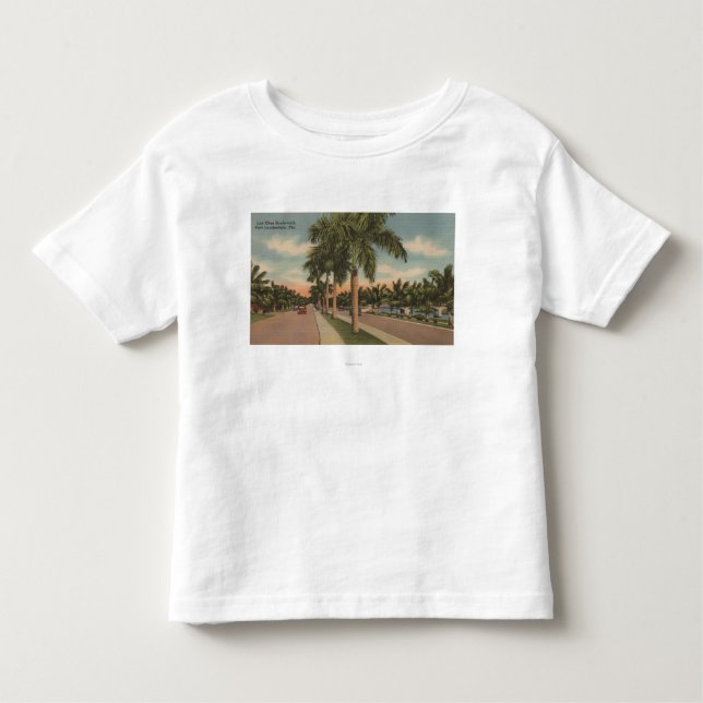 Ft. Lauderdale, Florida - View of Las Olas Toddler T-shirt (Front)