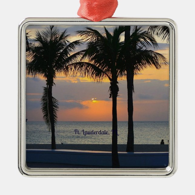 Ft. Lauderdale Sunrise Metal Ornament (Front)