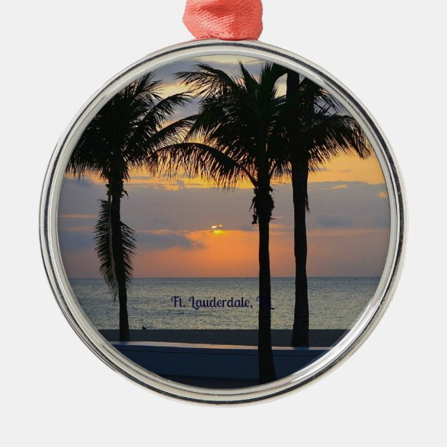 Ft. Lauderdale Sunrise Metal Ornament (Front)