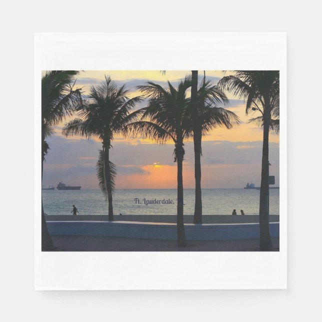 Ft. Lauderdale Sunrise Napkins (Front)
