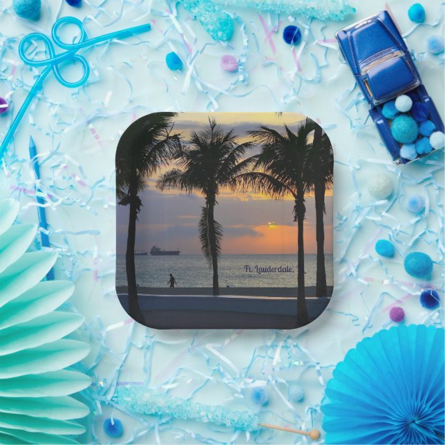Ft. Lauderdale Sunrise Paper Plates (Party)