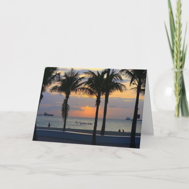 Ft. Lauderdale Sunset Card (Front)