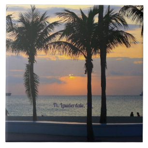 Ft. Lauderdale Sunset Ceramic Tile