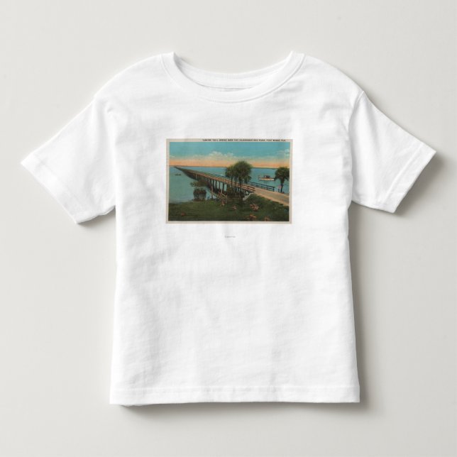 Ft. Myers, Florida - View of Tamiami Trail Bridg Toddler T-shirt (Front)
