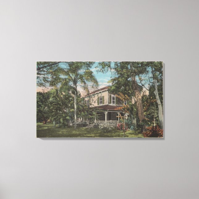 Ft. Myers, Florida - View of Thomas Edison House Canvas Print (Front)