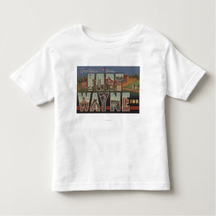 Ft. Wayne, Indiana - Large Letter Scenes 3 Toddler T-shirt