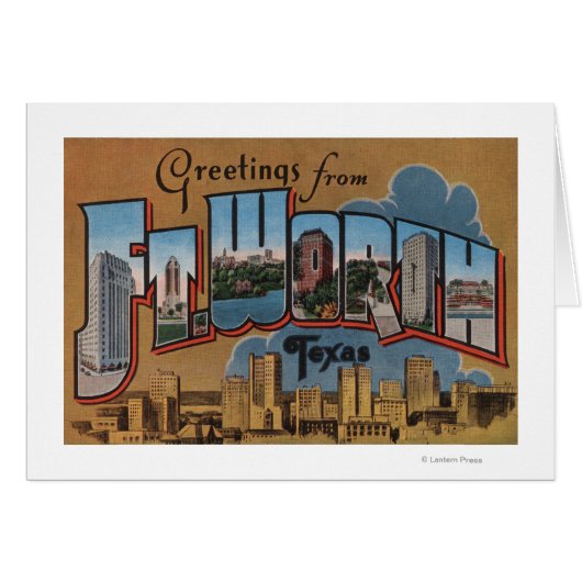 Ft. Worth, Texas - Large Letter Scenes (Front Horizontal)