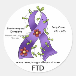 FTD Purple Ribbon Sticker