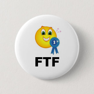 FTF First to Find Ribbon Geocaching Swag Button
