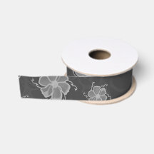 FTF Monochrome Grosgrain Ribbon in Dark Gray Tones