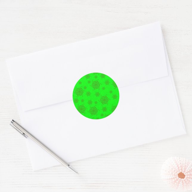 FTF Monochrome Sticker Seals in Green (Envelope)