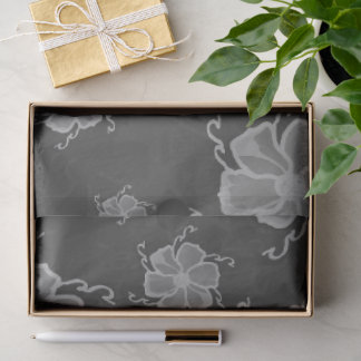 FTF Monochrome Tissue Paper in Dark Grayscale